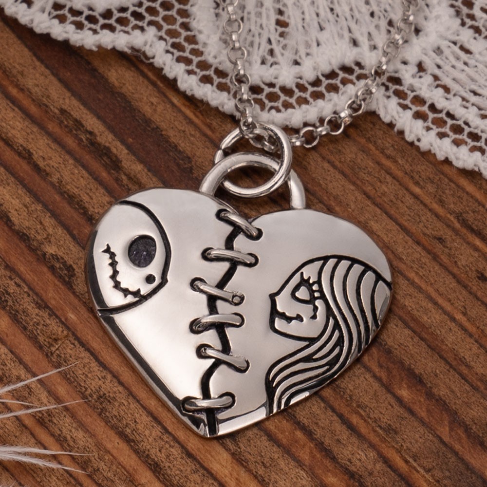 Amazon.com: Nightmare Before Christmas Necklaces for Women - 925 Sterling  Silver Jeulia Jack Skellington and Sally Heart Love Jewelry Gifts for Girls  Girlfriend Wife (Jack and Sally) : Clothing, Shoes & Jewelry
