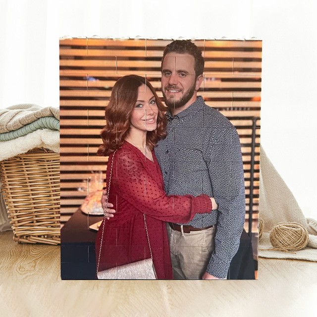 Personalized Photo Puzzle Building Brick Anniversary Gift for Wife Valentine's Day Gift for Girlfriend