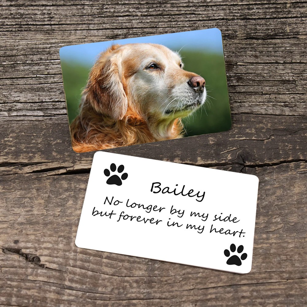 Personalized Pet Photo Metal Walllet Card for Her Valentine's Day Gift Birthday Gift for Him