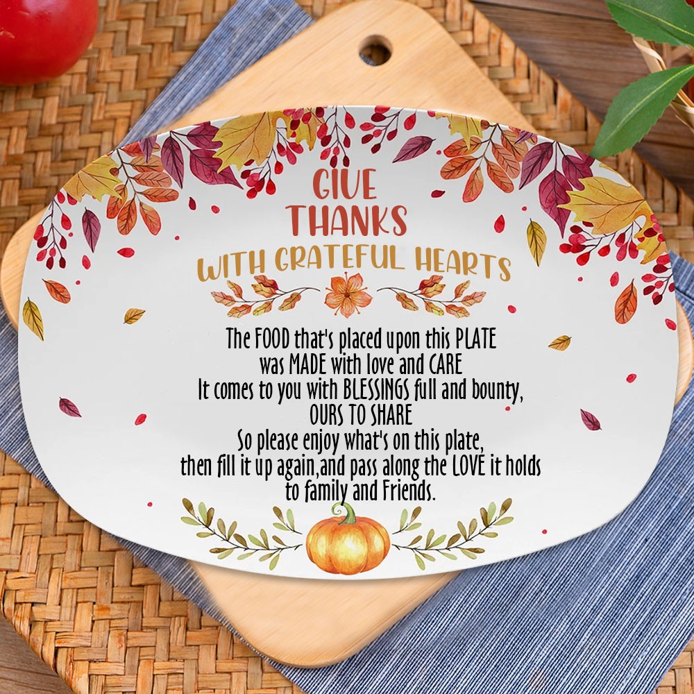 Personalized Giving Platter Thanksgiving Gifts For Family and Friends