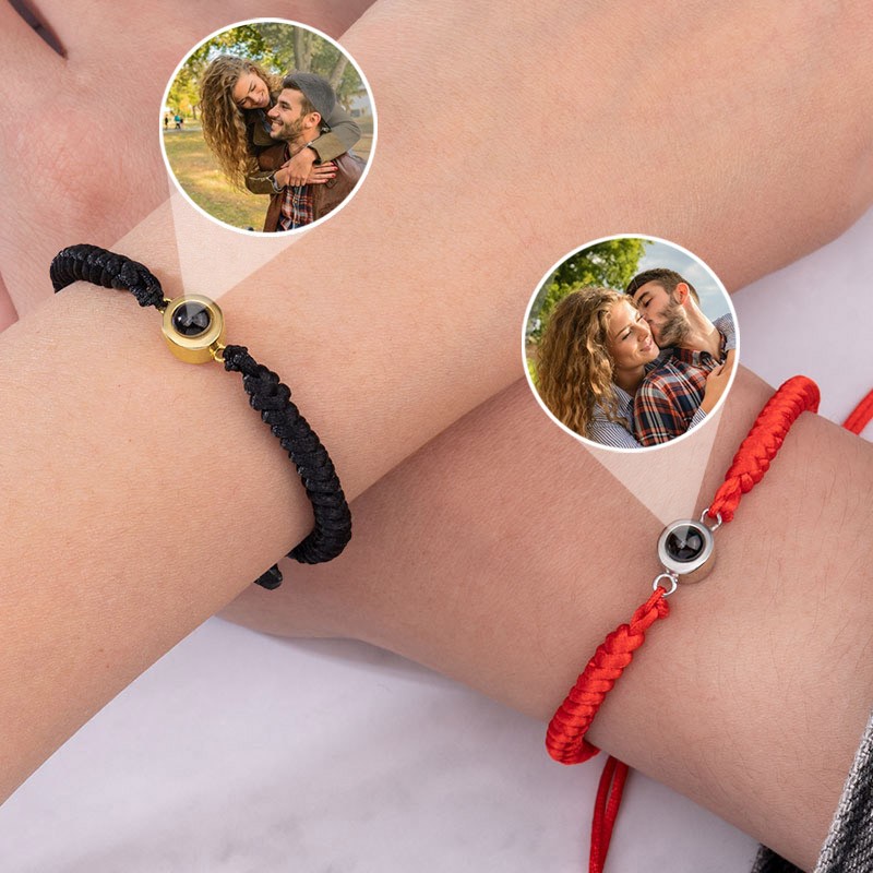Personalized Photo Couple Bracelet Christmas Valentine's Day Gift for Her