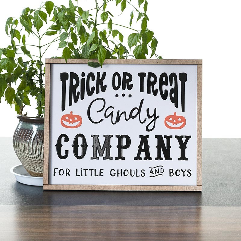 Halloween Trick or Treat 3D Sign Farmhouse Display