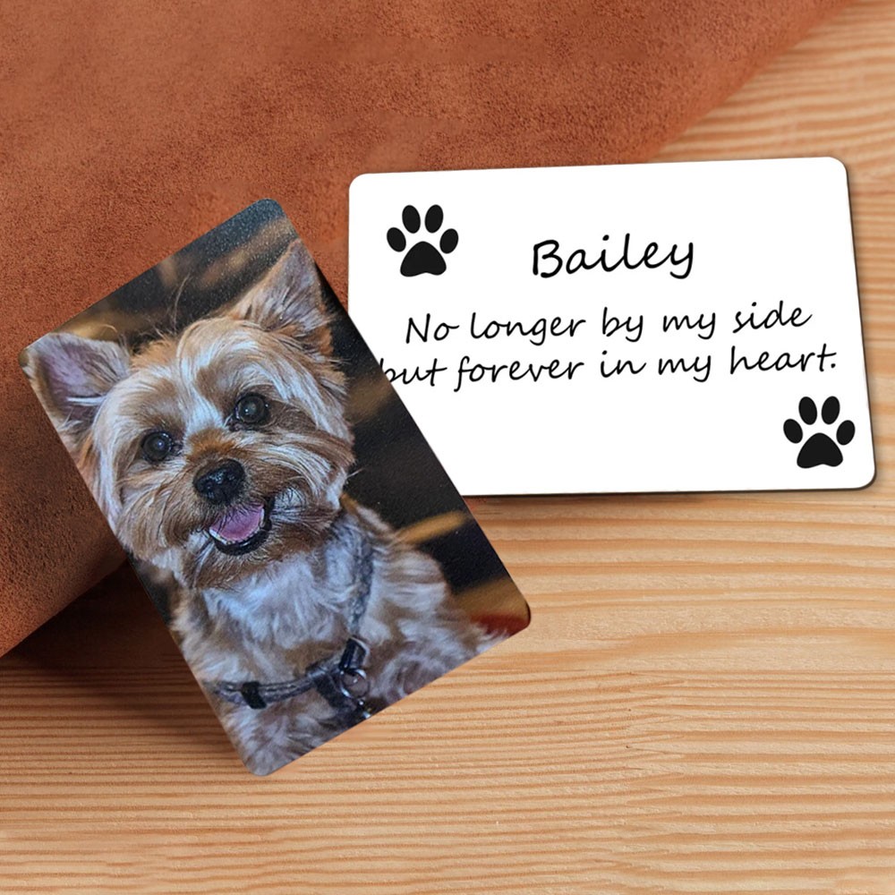 Personalized Pet Photo Walllet Card Pet Lover Gift Pet Keepsake Gift Valentine's Day Gift for Her Him