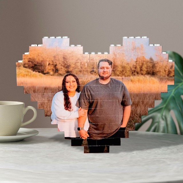 Custom Photo Building Block Gift For Him or Her Valentines Day's Gift For Couples Anniversary Gift for Wife
