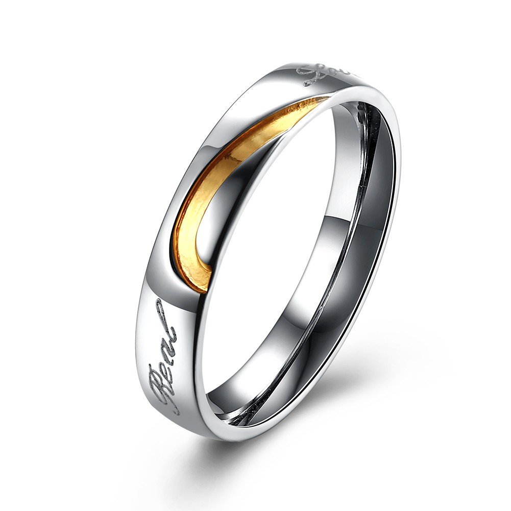S925 Sterling Silver Sweet Heart Couples Ring