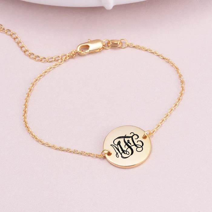 Personalized Oval Name Anklet Length Adjustable