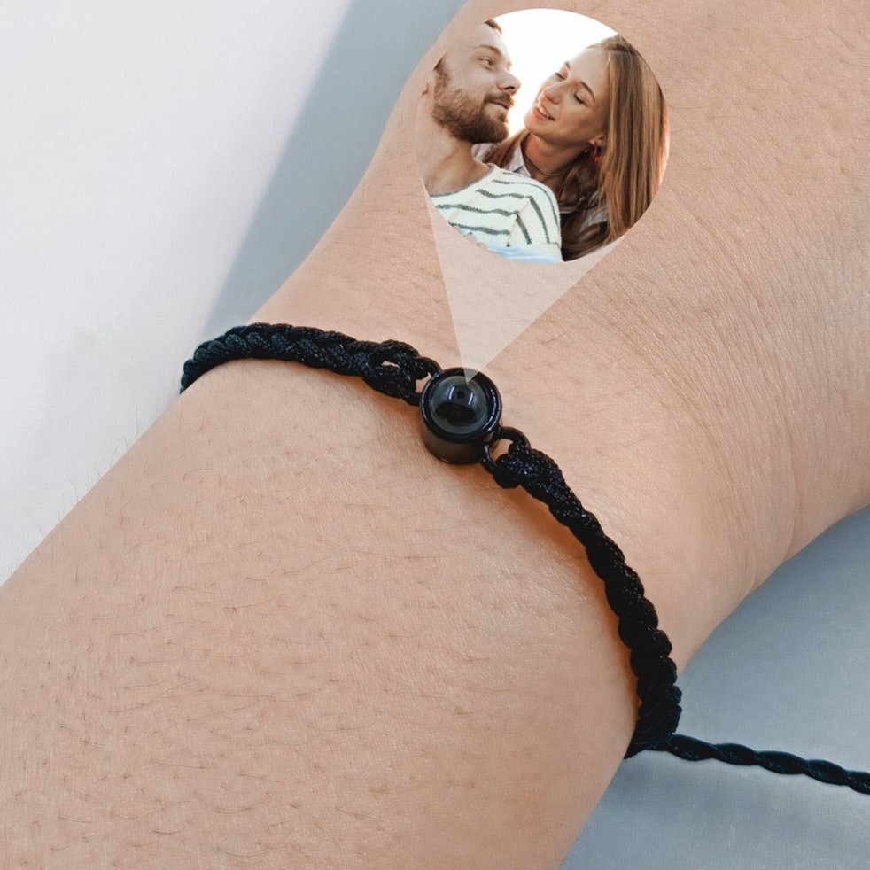 Personalized Photo Projection Bracelet Gift for Anniversary