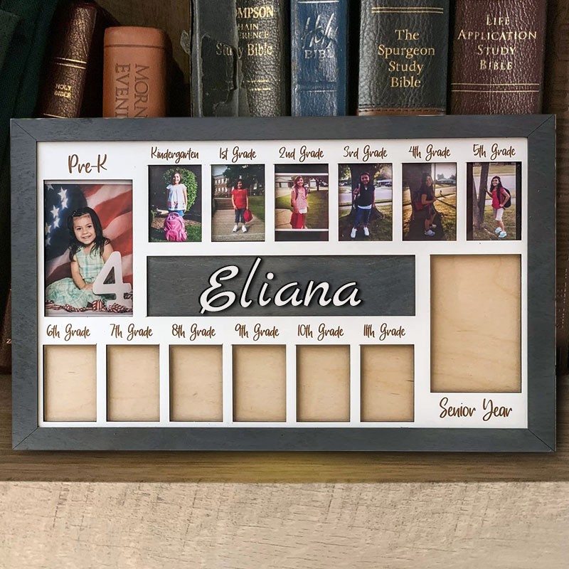 Personalized 3D K-12 School Years Photo Frame Back to School Gifts