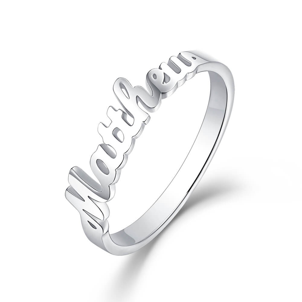S925 Sterling Silver Personalized Name Ring