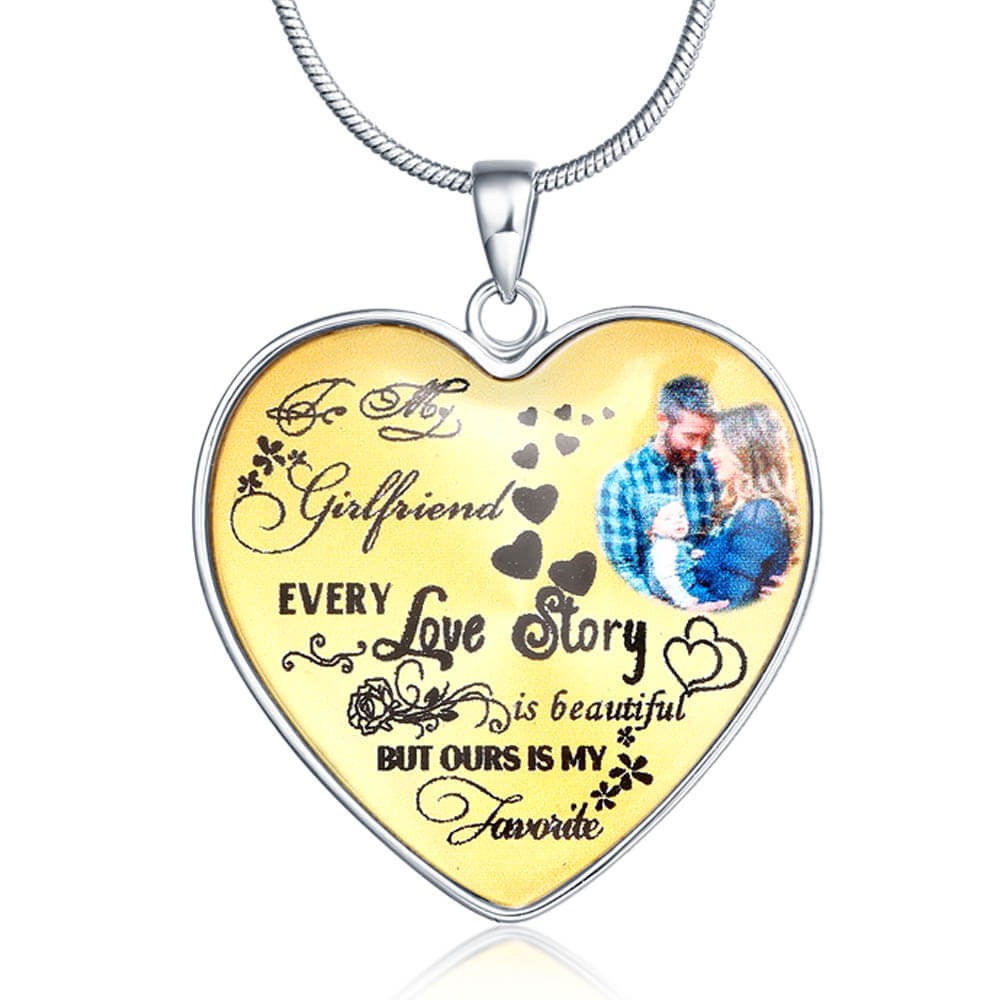 Personalized Love Story Photo Necklace