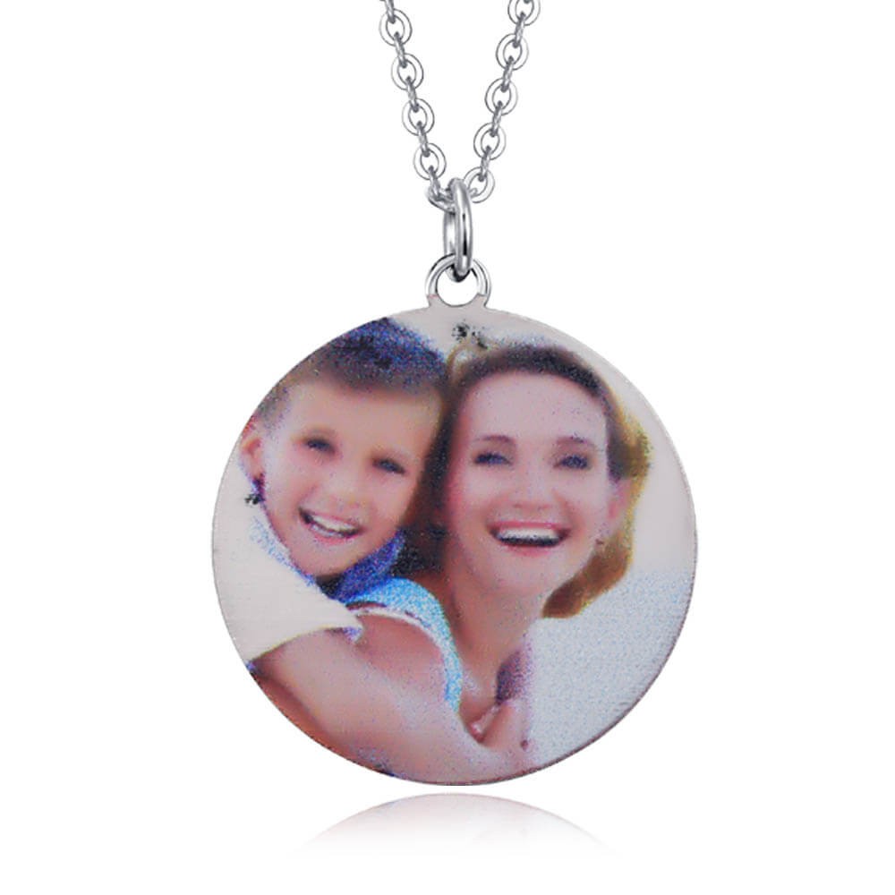Personalized Photo Round Necklace