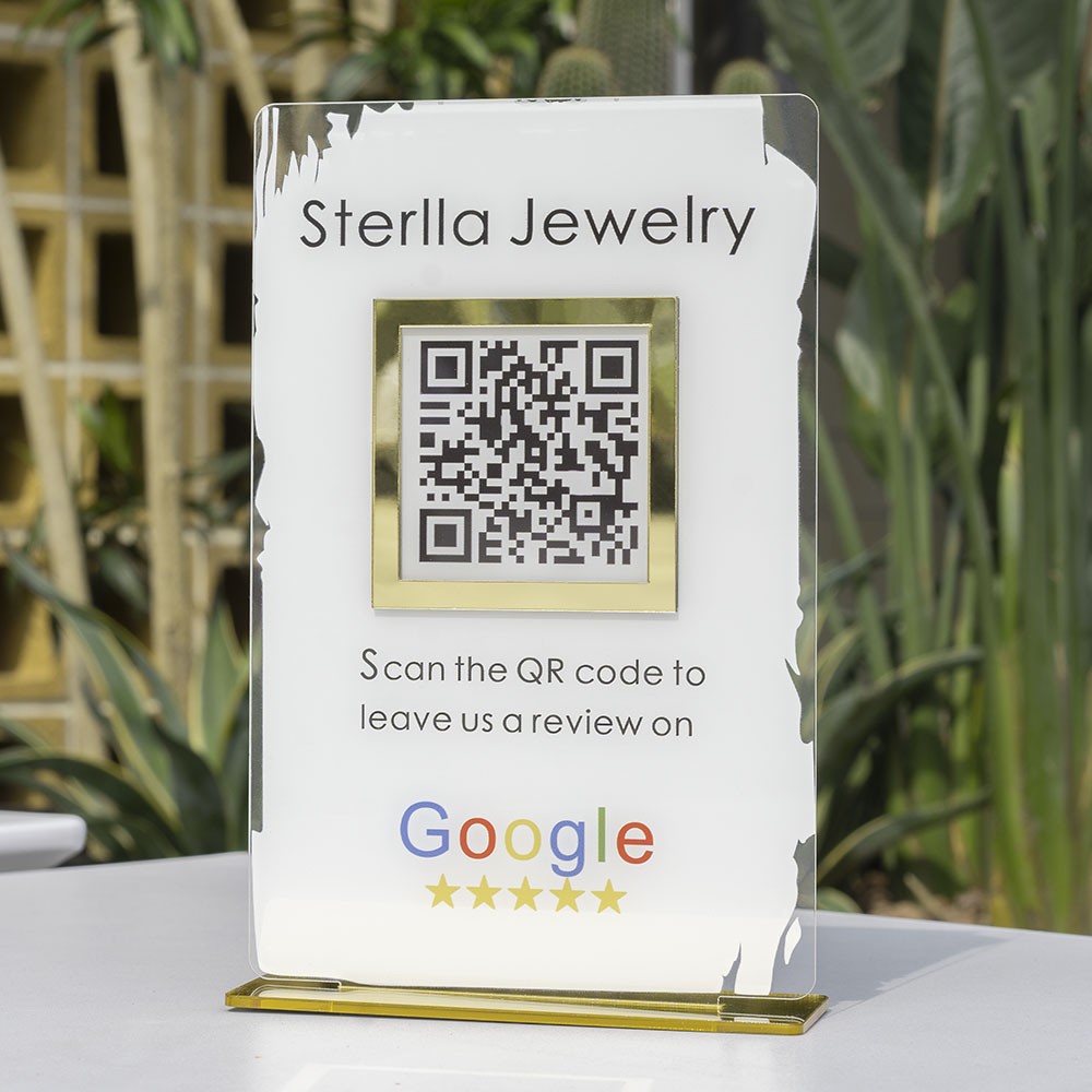 Personalized Business Review QR Code Sign