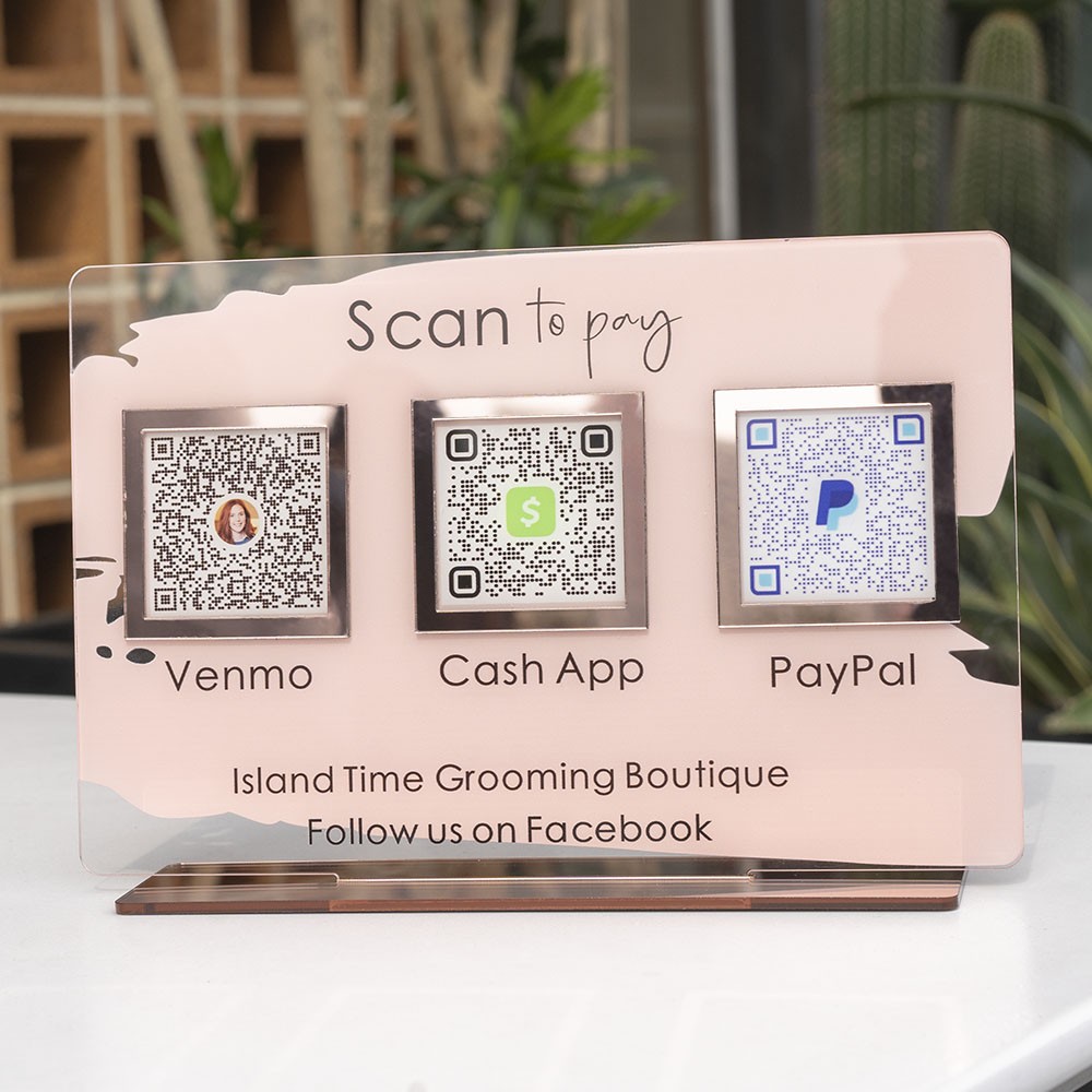 Personalized Multi Business Payment QR Code Sign