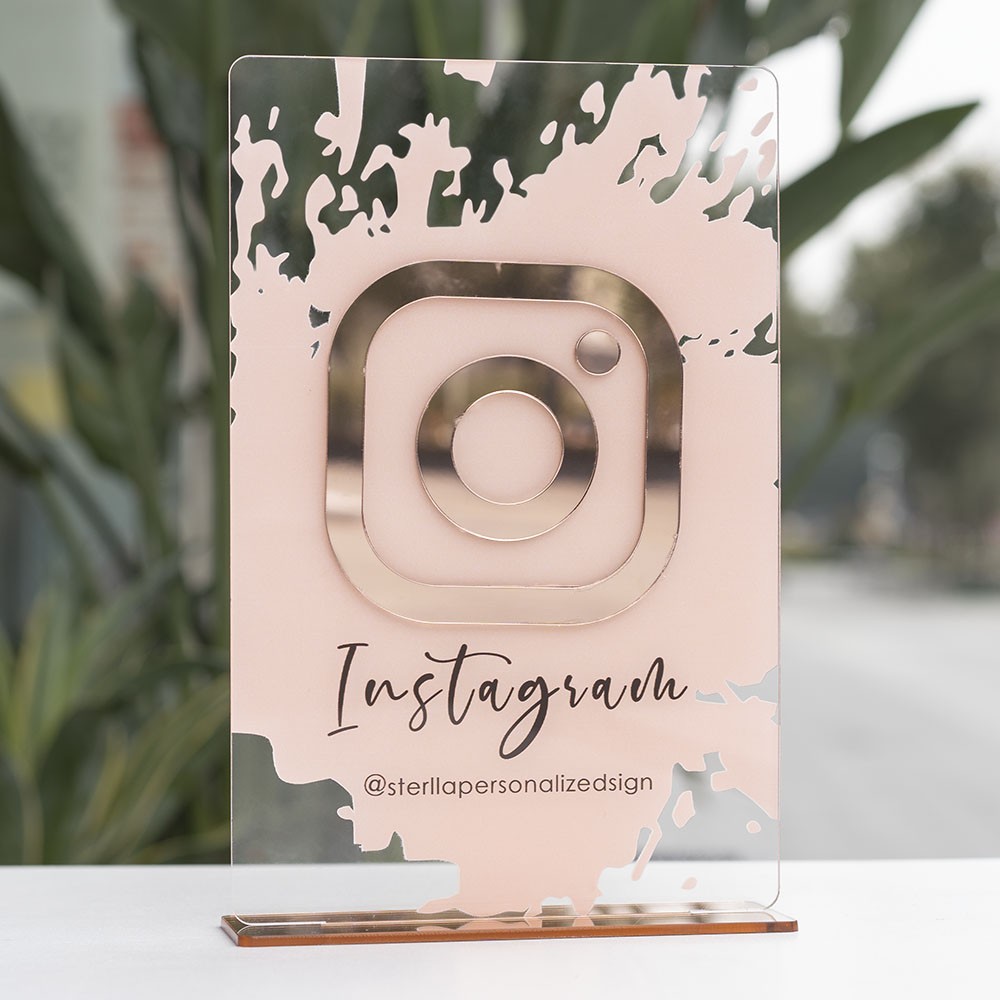 Personalized Instagram Social Media Sign Salon Sign Beauty Sign