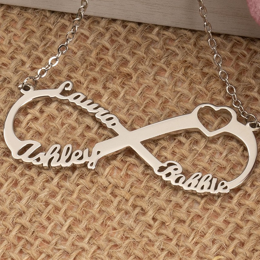 Personalized Infinity Name Necklace with 3 Names