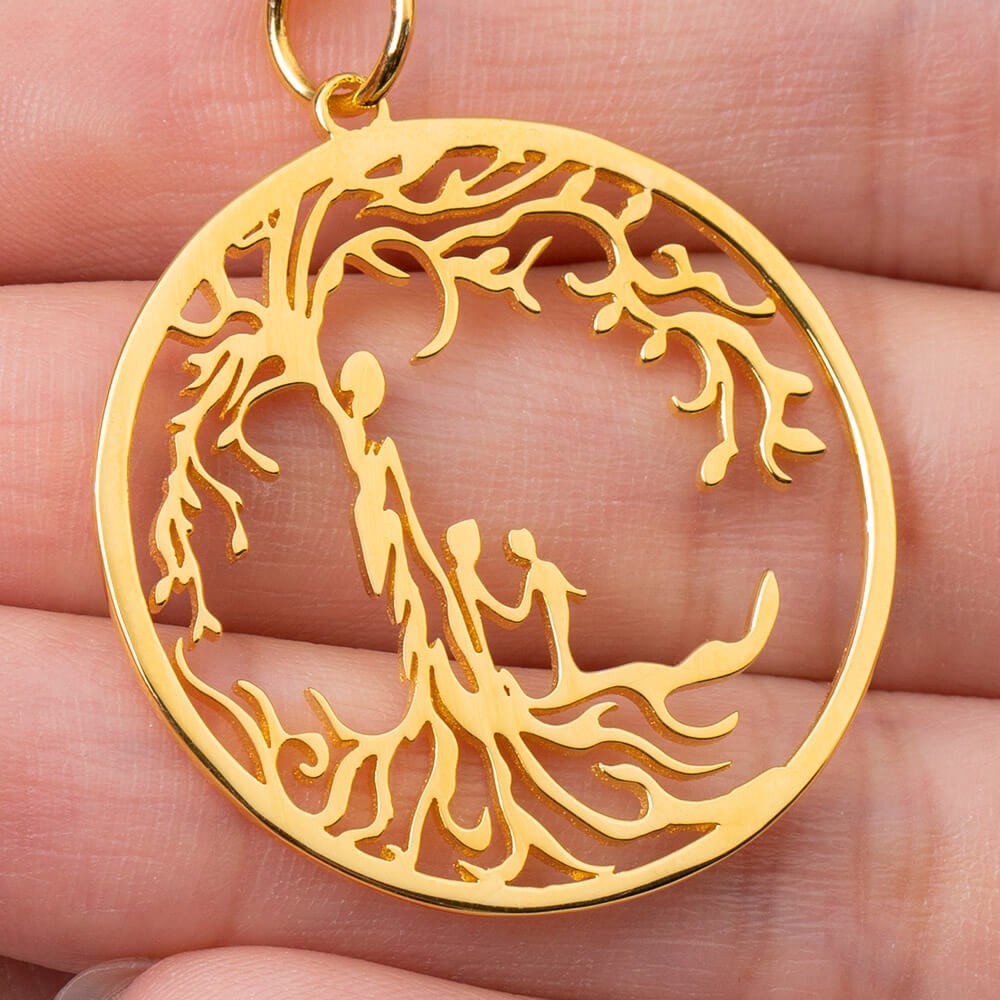 Personalized Mother and Children Tree of Life Necklace