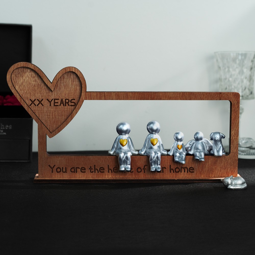 Personalized Sculpture Figurines Wedding Anniversary GIft Ideas for Wife Valentine's Day Gifts You Are The Heart Of Our Home