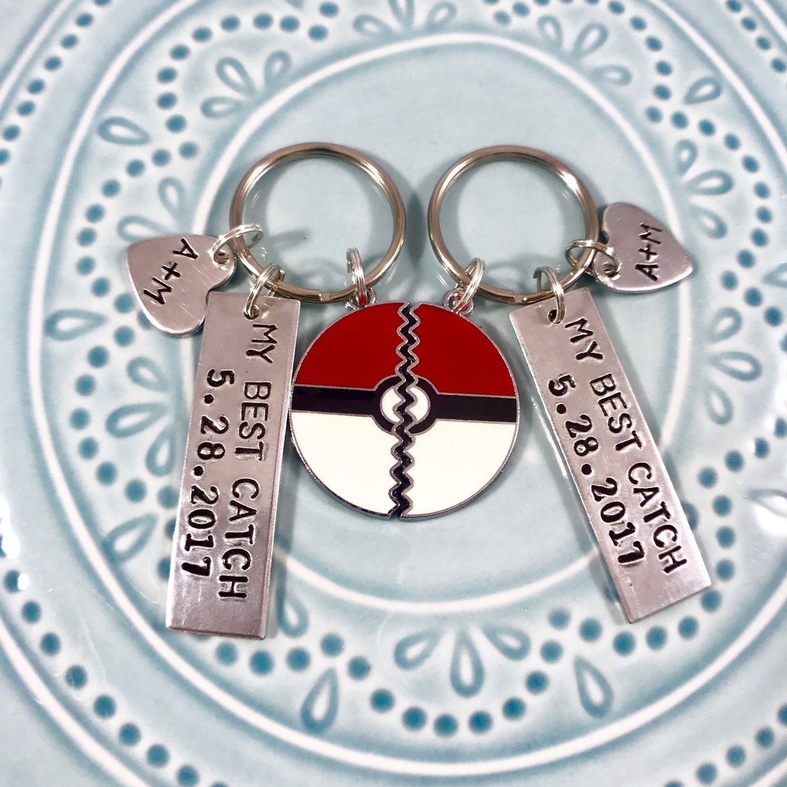 Personalized Couples Anime Keychain Set Valentine's Day Gift
