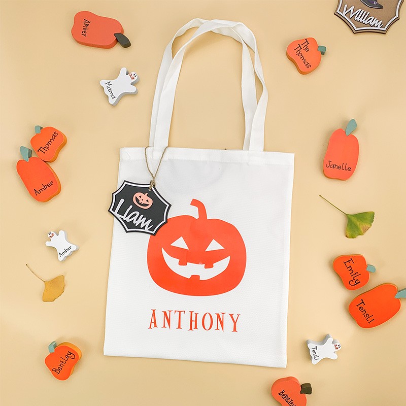 Personalized Halloween Trick or Treat Name Bags Gift For Kids