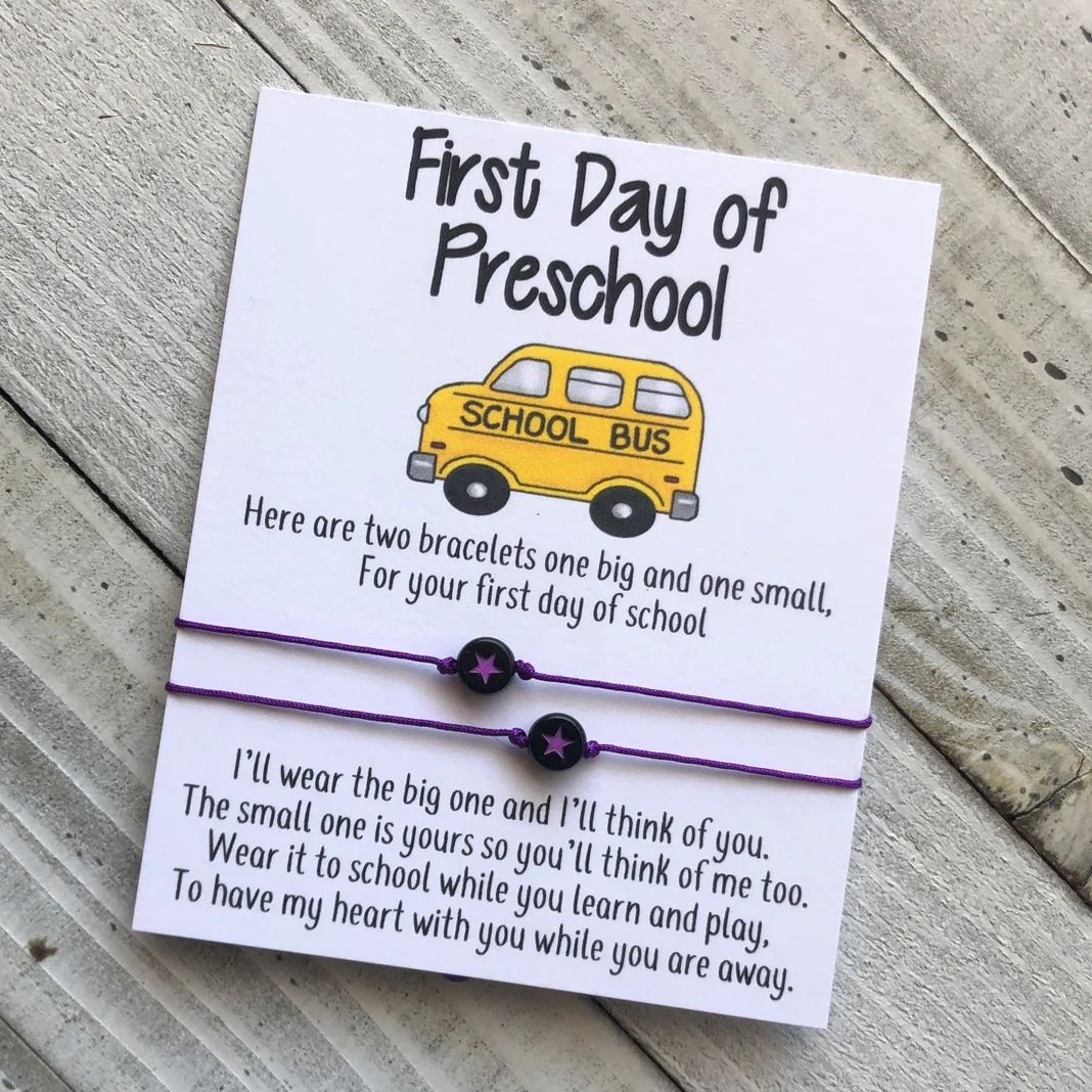 First Day of School Mommy and Me Back to School Comfort Wish Bracelets