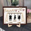 Personalized Nana Swing Set Sign with Grandkids Names Keepsake Gift For Mom Grandma Mother's Day Gift Ideas