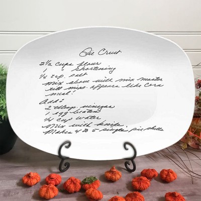 Custom Handwriting Recipe Platter Grandma Platter Family Recipe Keepsake Christmas Gift