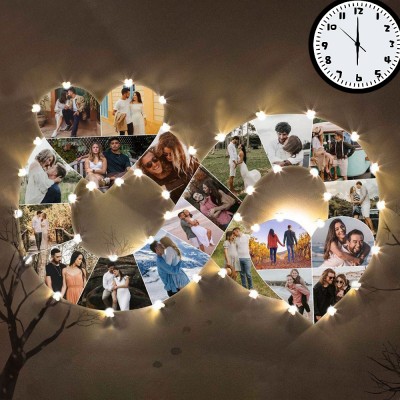 Personalized Wall Photo Collage Lamp for Couples Valentine's Day Anniversary Gift for Her