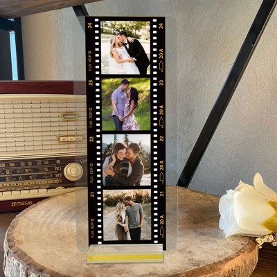 Personalized Film Photo Acrylic Plaque Memorial Gifts for Couple Valentine's Day Gift Ideas for Boyfriend Anniversary Gifts