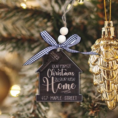 Personalized Our First Home Christmas Ornament New Home Christmas Gift