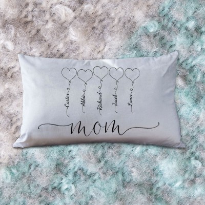 Personalized Engraving 1-20 Kids Names Family Pillow 