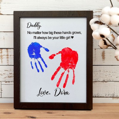 Custom Father's Day Gift Handmade DIY Handprint Sign