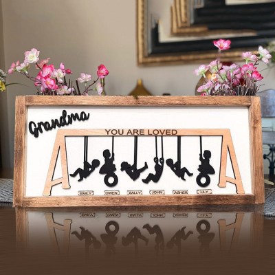 Personalized Grandma You Are Loved Swing Set Sign Unique Mother's Day Gift Ideas