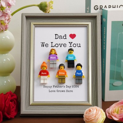 Personalized Family Tiny Figure Frame For Father's Day Gift