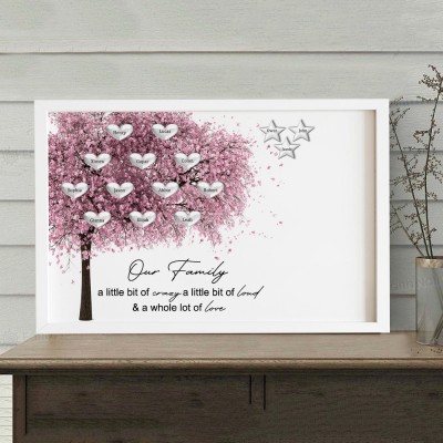 Our Family Personalized Family Tree Frame with Kids Names New Mom Gift Christmas Gifts for Mom Grandma