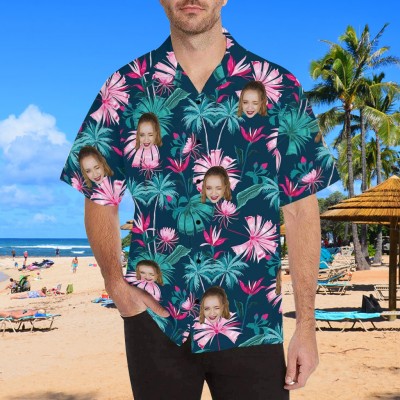 Personalized Hawaiian Shirt With Face Summer Gift For Couple Personalized Beach Shirt Party Carnival Gift