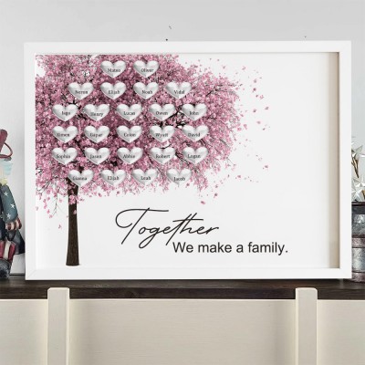 Personalized Family Tree Frame with Kids Names Together We Make A Family Frame Christmas Gifts for Mom Grandma
