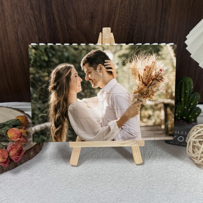 Custom Building Block Photo Puzzle Keepsake Gifts for Couple Anniversary Gift Valentine's Day Gift Ideas