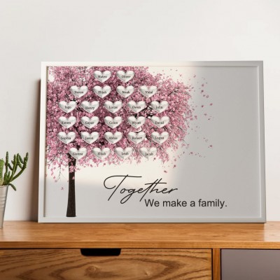 Together We Make A Family Frame Custom Family Tree Frame with Kids Names Christmas Gift Ideas for Grandma Mom