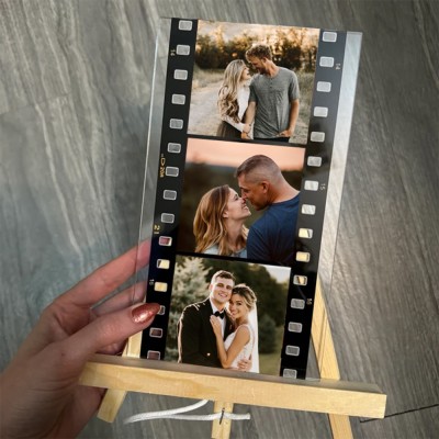 Personalized Memory Photo Film Plaque Keepsake Gifts for Soulmate Valentine's Day Gifts for Girlfriend Boyfriend