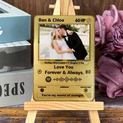 Personalized Spotify Photo Metal Card For Wedding Anniversary Valentine's Day Gift Ideas