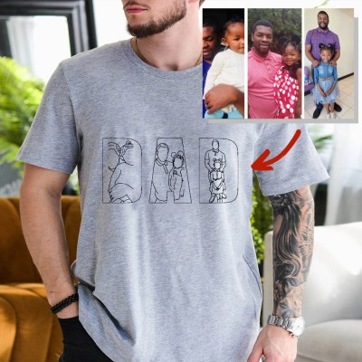 Personalized Photo Embroidered Dad Shirt Father's Day Gift Ideas Christmas Gifts for Dad