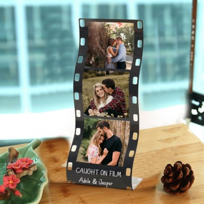 Personalized Memory Photo Film Reel Frame for Valentine's Day Anniversary Gift Ideas Unique Gifts for Boyfriend Husband