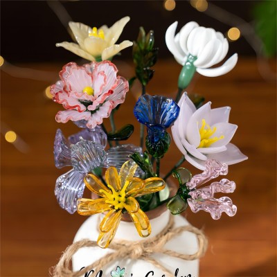 Personalized Glass Birth Month Flower Gift Ideas for Mom Grandma Unique Mother's Day Gifts