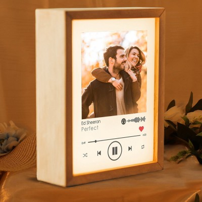 Personalized Spotify Photo Night Light For Women Anniversary Gift for Him Valentine's Day Gift Ideas for Couple