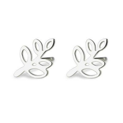 Tree Branch Stud Earrings for Women Sterling Silver