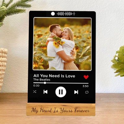 Personalized Spotify Acrylic Song Photo Plaque with Stand Keepsake Gifts for Her Valentine's Day Gift Ideas Anniversary Gifts