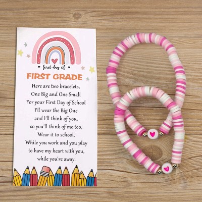 First Day of First Grade Mommy and Me Matching Bracelet Back to School Gifts