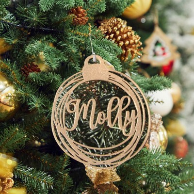 Personalized Wooden Name Christmas Tree Ornament