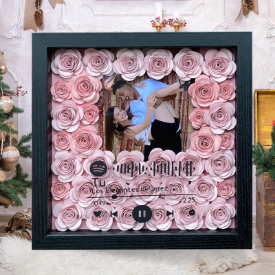 Personalized Spotify Music Shadowbox Love Gift for Wife Valentine's Day Gift for Girlfriend