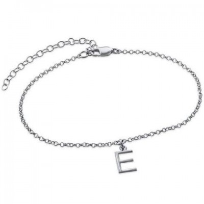 Personalized Uppercase Classic Anklet Length Adjustable